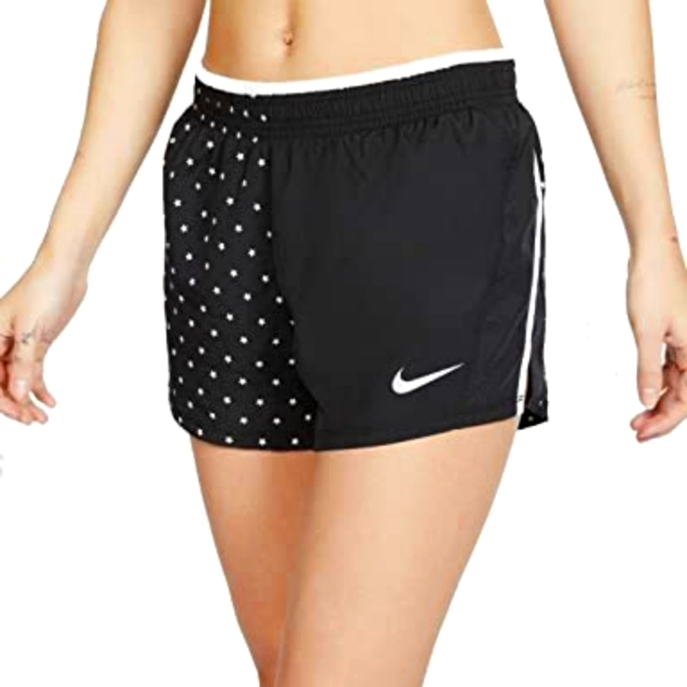 NWT • Nike women's star shorts 🌟 black and white | size large